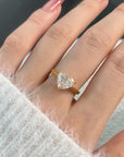 Heart-Shaped Moissanite Ashes Ring for Remembrance