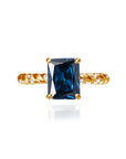Twilight Whisper: Radiant Cut Moissanite Ashes Ring