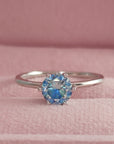 Ember of Presence: Round Cut Moissanite Ashes Ring