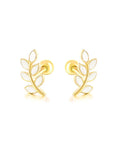 Personalized Breastmilk Earrings - Golden Laurel