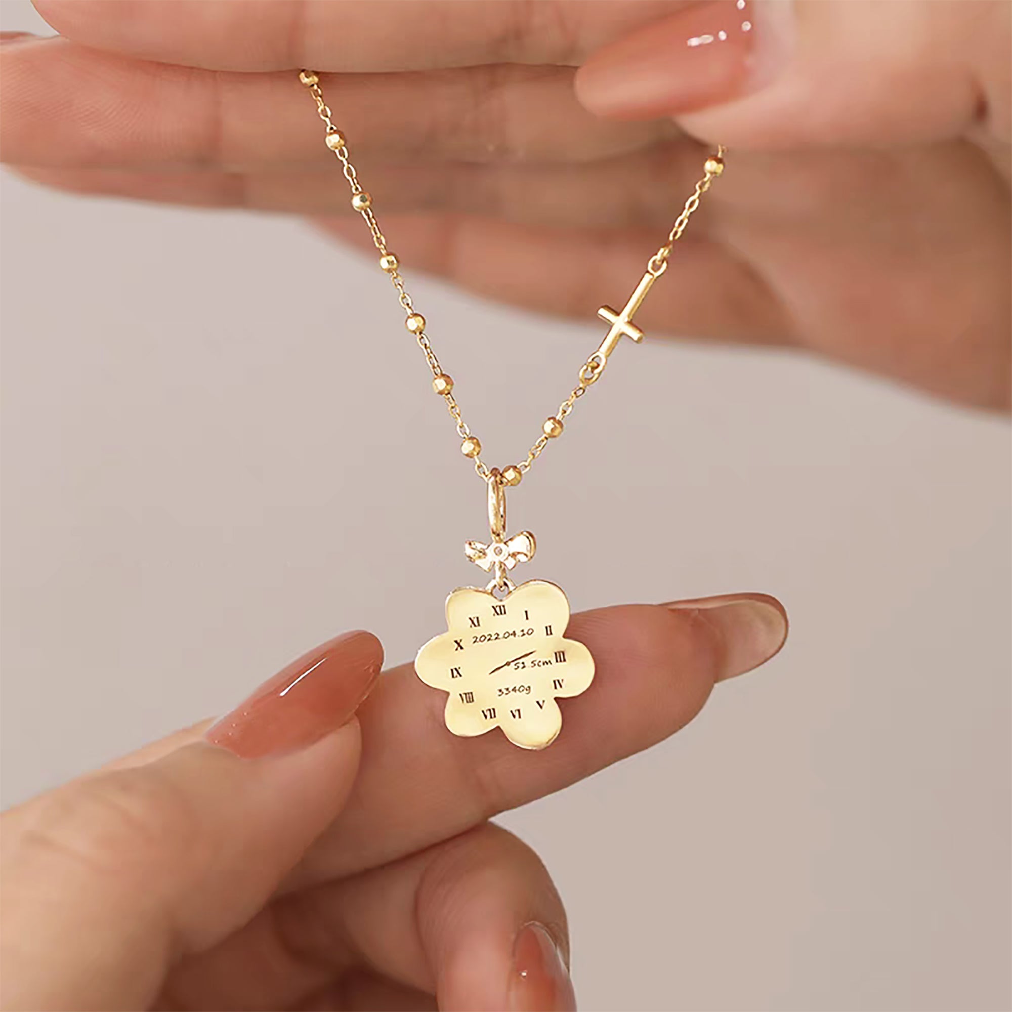 Memorial Gold Footprint Necklace for Cherished Moments