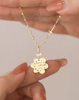 Memorial Gold Footprint Necklace for Cherished Moments