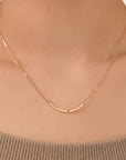 Heartfelt Gold Footprint Necklace Gift for New Parents