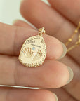 Solid Gold Footprint Necklace for Cherished Memories