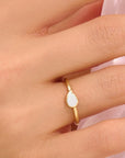 Handcrafted Breastmilk Teardrop Ring - Unique Keepsake