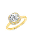 Cushion Cut Moissanite Ashes Ring for Eternal Love
