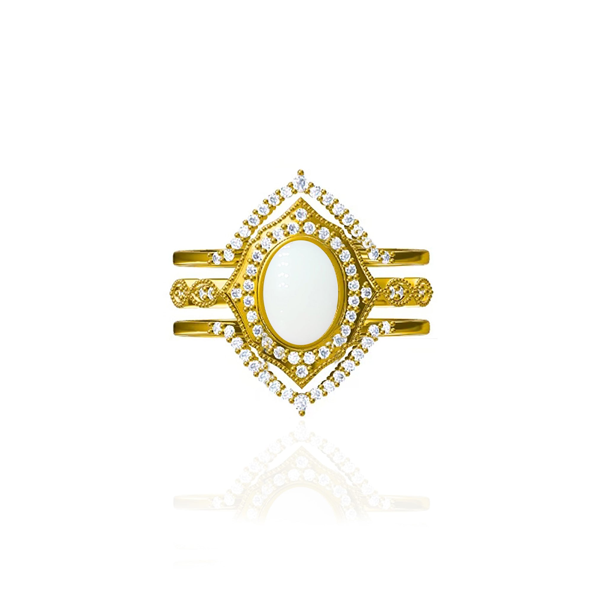 Love in Gold: Breastmilk Ring Set for Moms