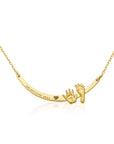 Custom Gold Footprint Necklace for Newborn Memories
