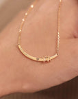Heartfelt Gold Footprint Necklace Gift for New Parents