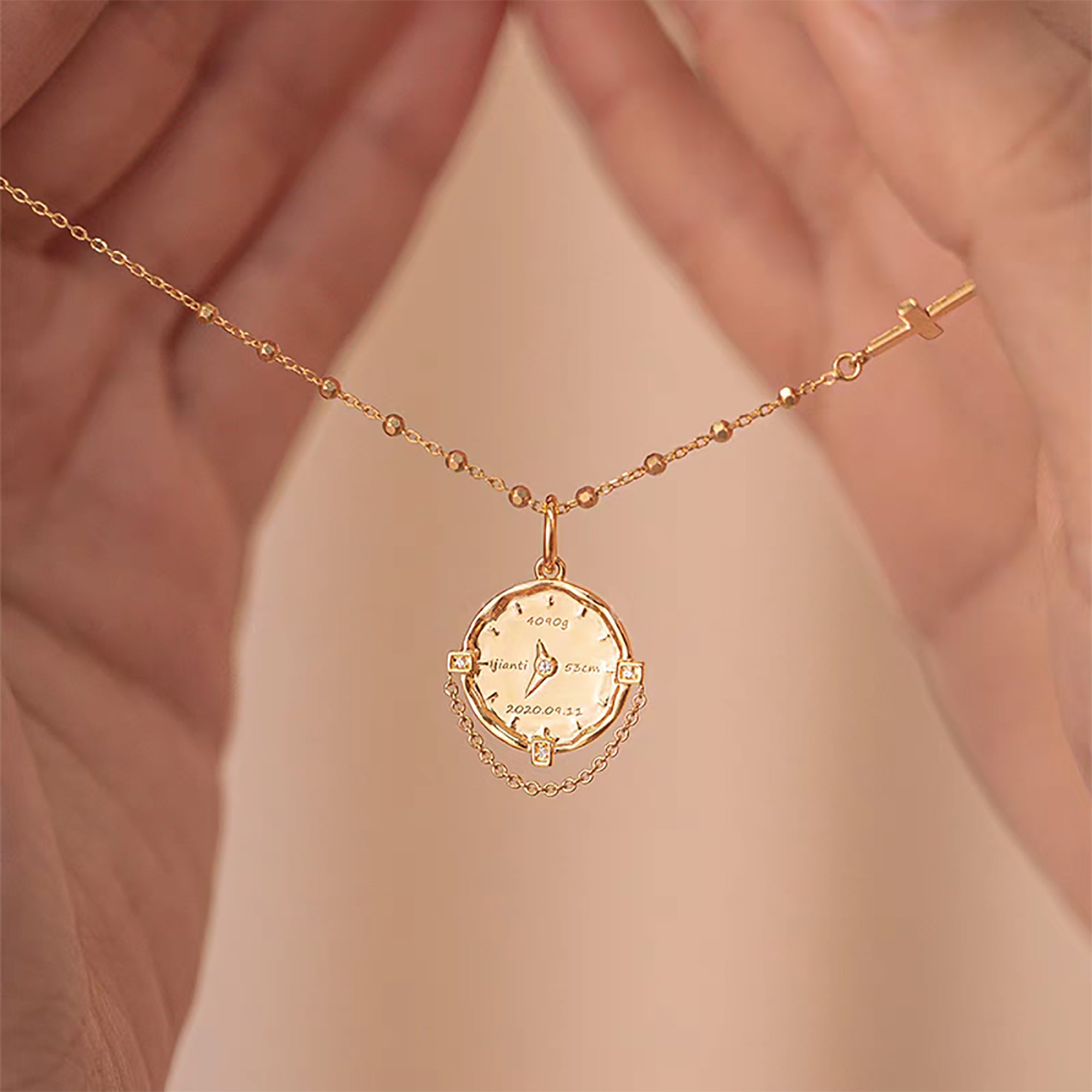 Solid Gold Footprint Necklace - A Timeless Memorial Keepsake