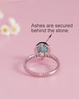 Celestial Tear: Love & Remembrance in Moissanite Ring