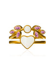 Whispering Heartleaf: Love in Solid Gold Breastmilk Rings