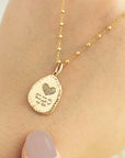 Solid Gold Footprint Necklace for Cherished Memories