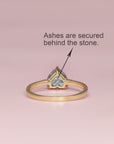 Heart-Shaped Moissanite Ashes Ring for Remembrance