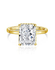 Personalized Radiant Cut Moissanite Ashes Ring