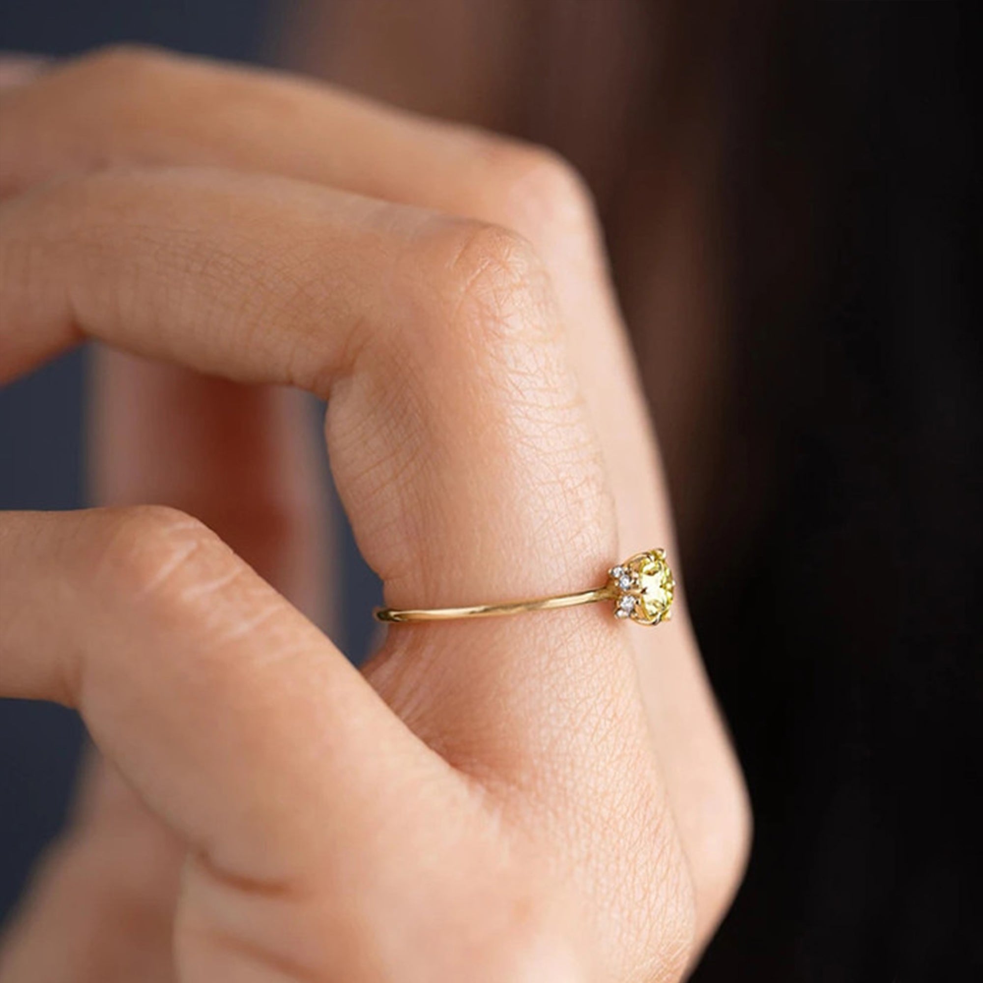 Personalized Moissanite Cremation Ashes Ring