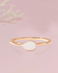 Handcrafted Breastmilk Teardrop Ring - Unique Keepsake