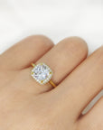 Cushion Cut Moissanite Ashes Ring for Eternal Love