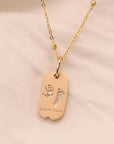 Solid Gold Footprint Necklace: A Love Keepsake