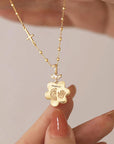 Memorial Gold Footprint Necklace for Cherished Moments