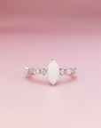 Handcrafted Breastmilk Ring with Alexandrite Gemstone