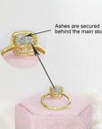 Cushion Cut Moissanite Ashes Ring for Eternal Love
