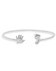 Memorial Footprint Bracelet in Solid Gold