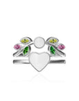 Whispering Heartleaf: Love in Solid Gold Breastmilk Rings