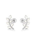 Personalized Breastmilk Earrings - Golden Laurel