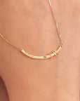 Heartfelt Gold Footprint Necklace Gift for New Parents