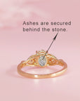 Personalized Moissanite Ashes Ring - Luminous Memory