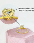 Handcrafted Moissanite Ashes Ring | Elegant Keepsake