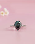 Celestial Tear: Love & Remembrance in Moissanite Ring