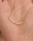 Heartfelt Gold Footprint Necklace Gift for New Parents