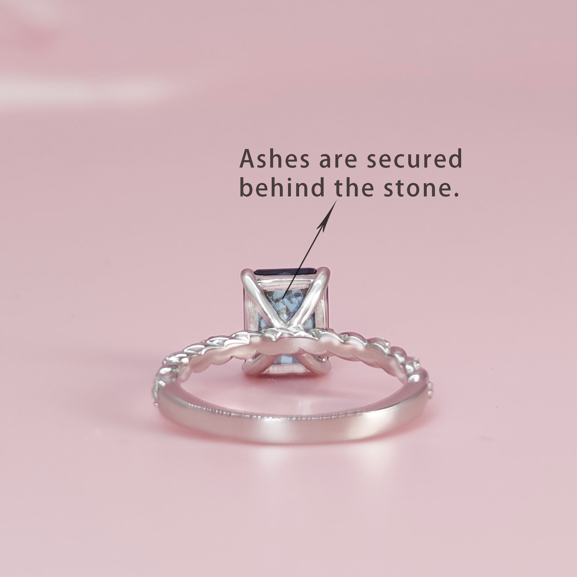 Handcrafted Twilight Whisper Moissanite Ashes Ring