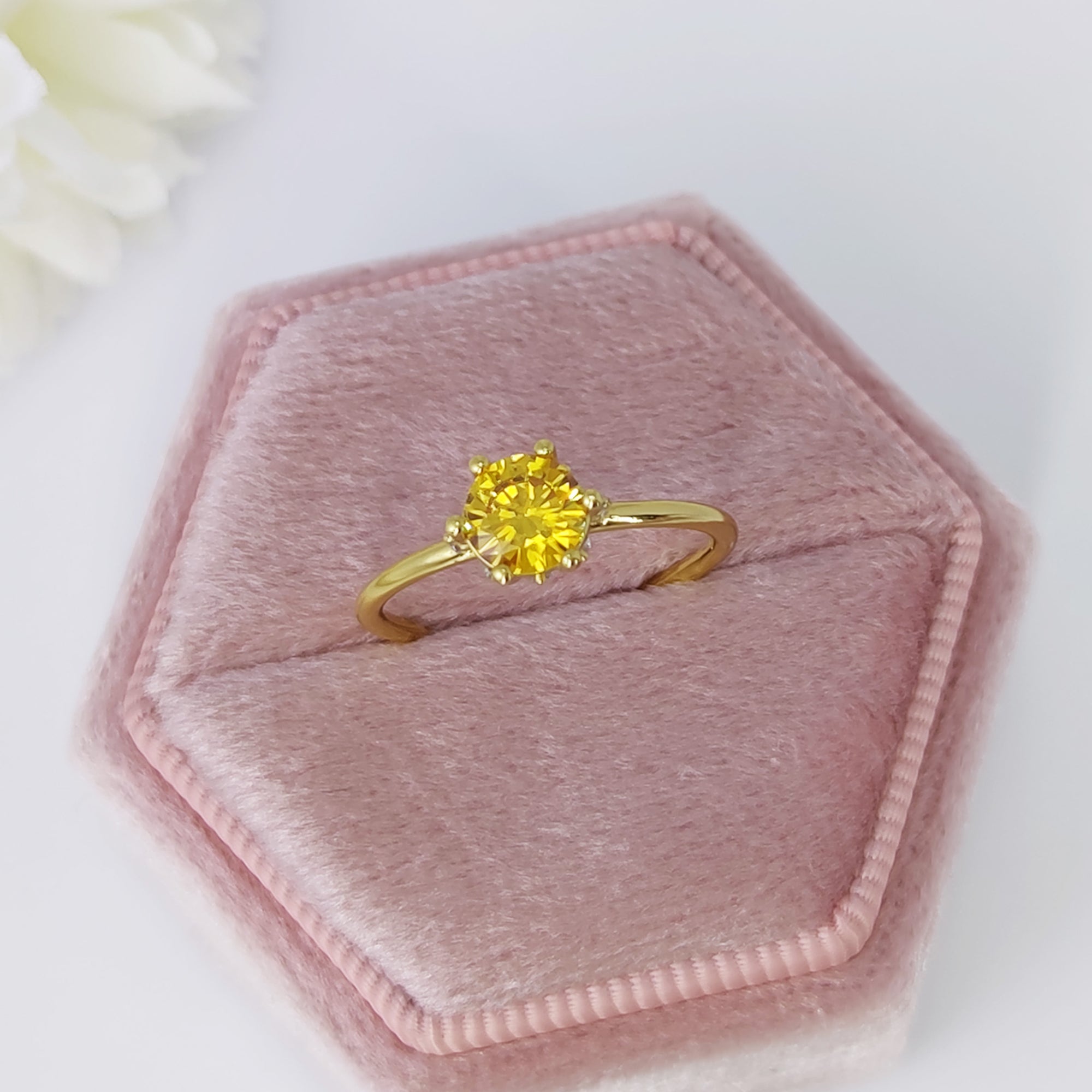 Personalized Moissanite Cremation Ashes Ring