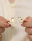 Memorial Footprint Bracelet in Solid Gold