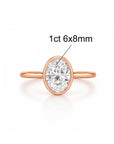 Eternal Halo: Elegant Oval Cut Solitaire Setting Ring Lab-Grown Diamond Ring