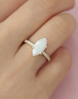 Eternal Love: Marquise Breastmilk Ring Keepsake