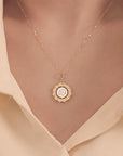 Solid Gold Footprint Necklace - Memorial Keepsake Jewelry