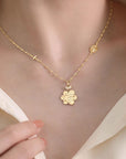 Memorial Gold Footprint Necklace for Cherished Moments