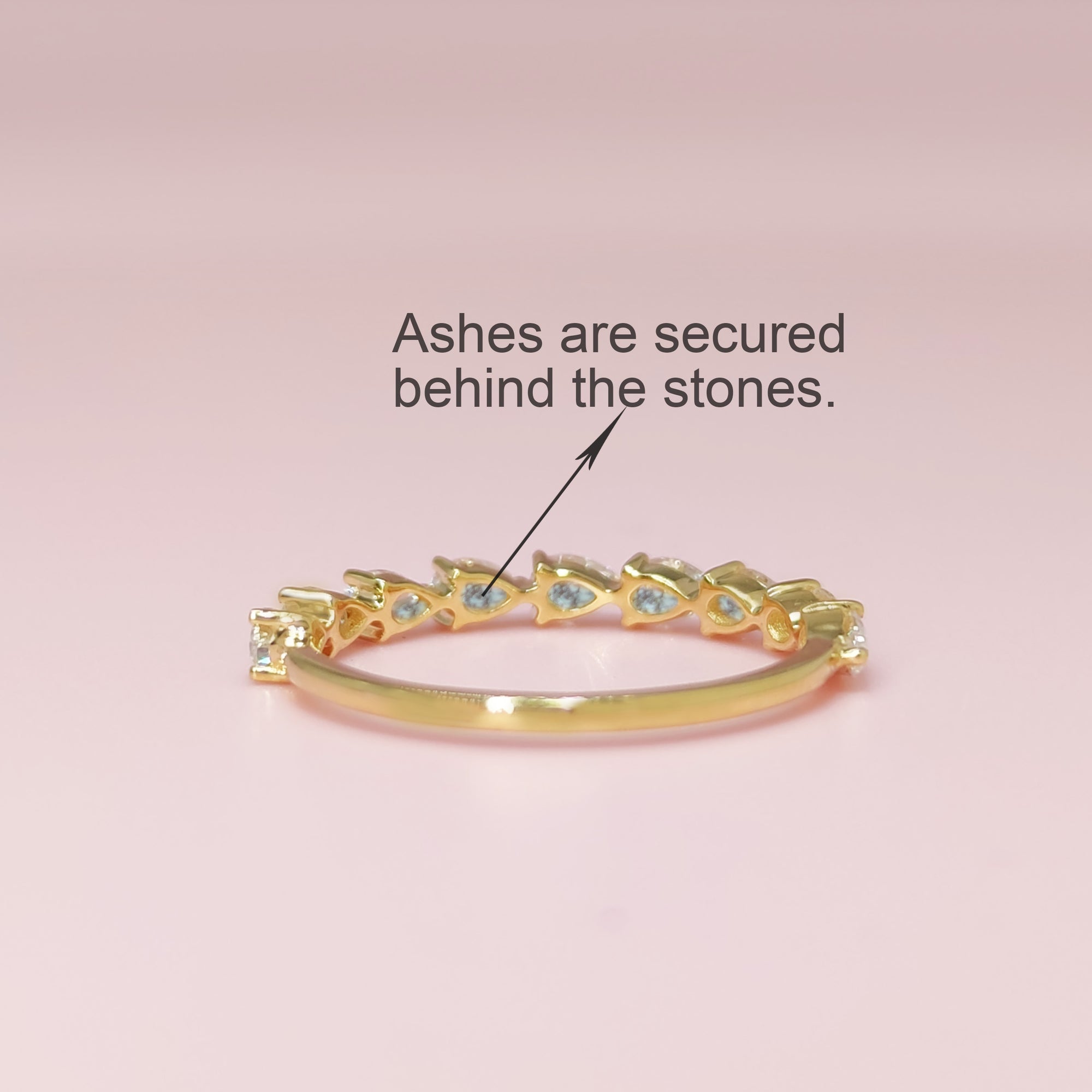 Eternal Sparkle Ashes Ring - Memorial Jewelry