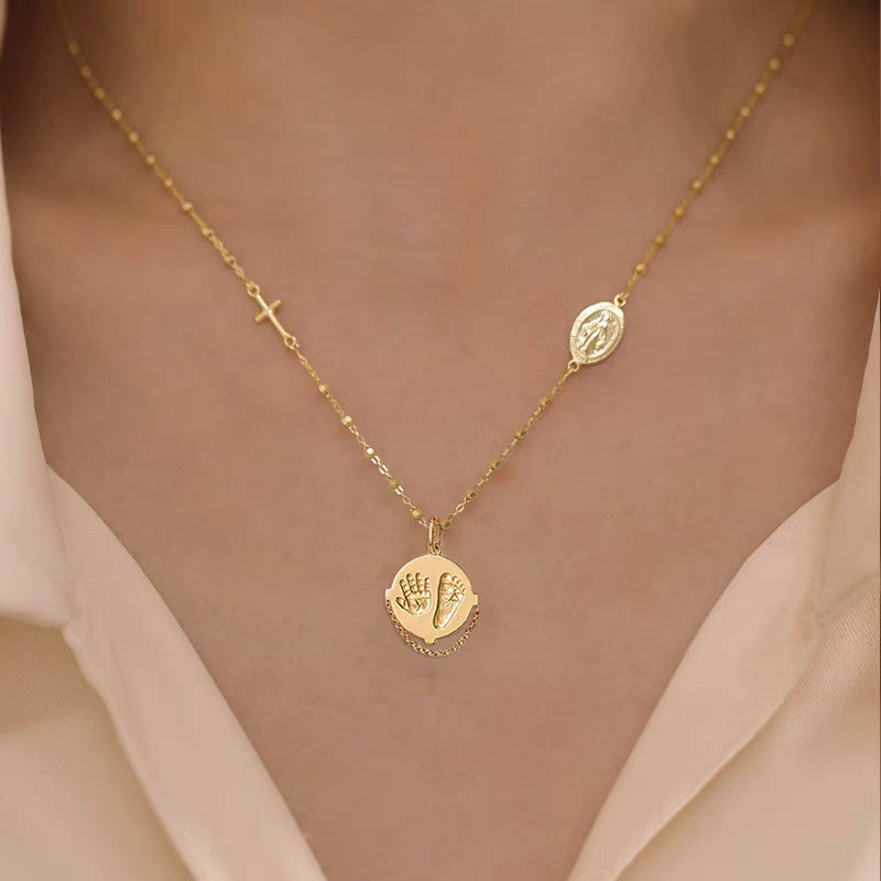 Solid Gold Footprint Necklace - A Timeless Memorial Keepsake