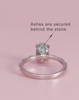 Aurora Moissanite Ashes Ring: Timeless Love Reminder