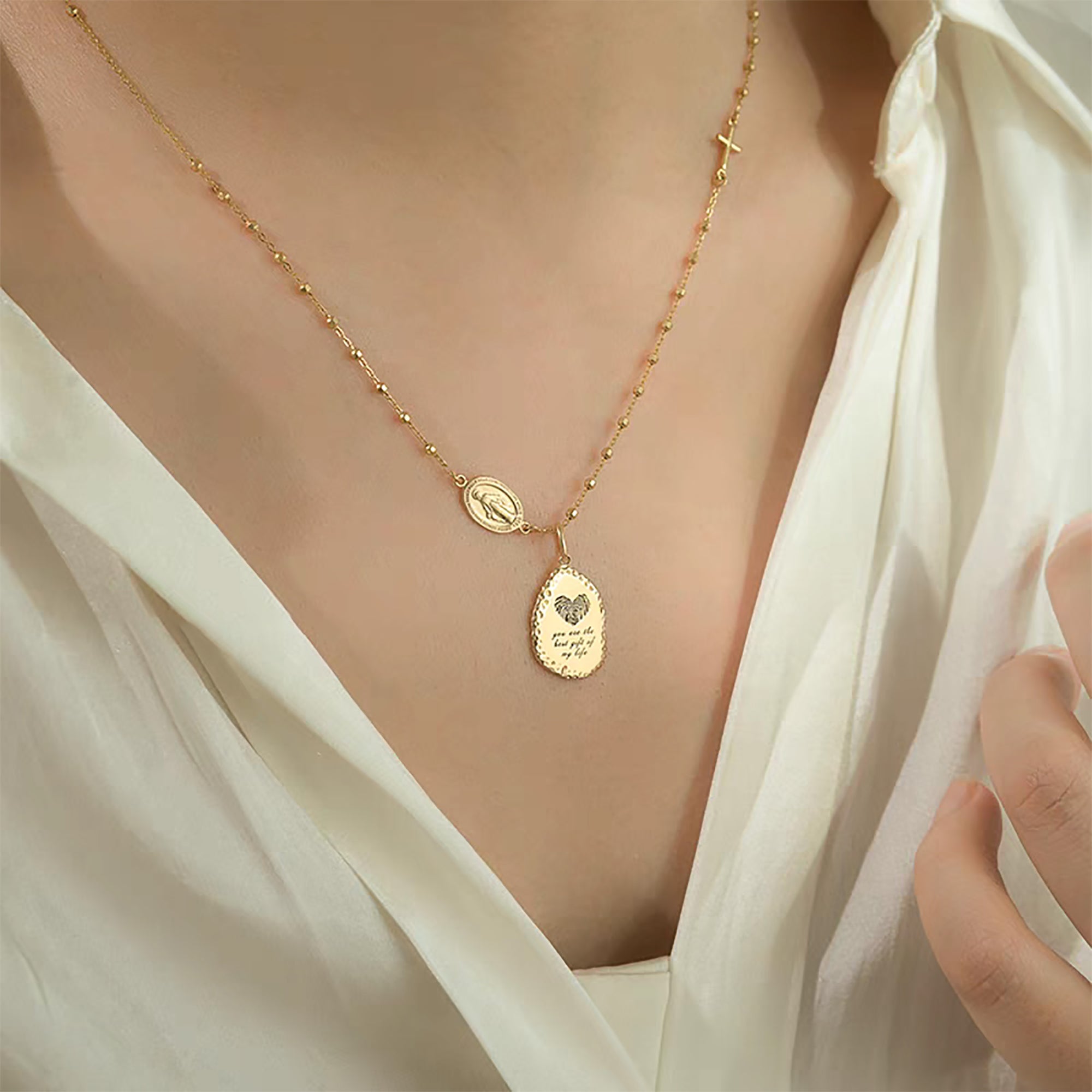 Solid Gold Footprint Necklace for Cherished Memories