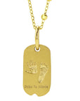 Solid Gold Footprint Necklace: A Love Keepsake