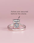 Emerald Cut Ashes Ring - A Heartfelt Gift for Remembrance