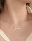 Custom Gold Footprint Necklace for Newborn Memories