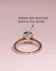 Personalized Moissanite Ashes Ring for Lasting Memories