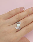 Personalized Gold Breastmilk Ring - Moonlit Grove